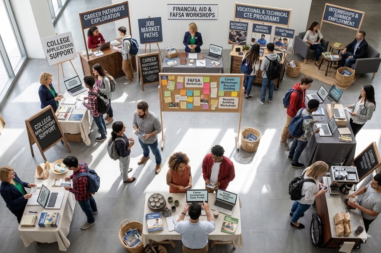 Students and counselors connecting on Parrofy